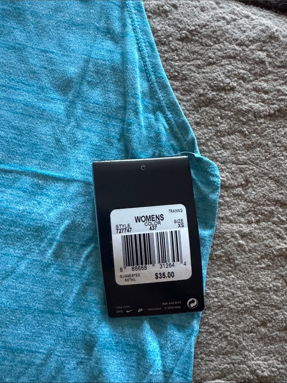Nike Turquoise Racerback Tank Top - Picture 2 of 5